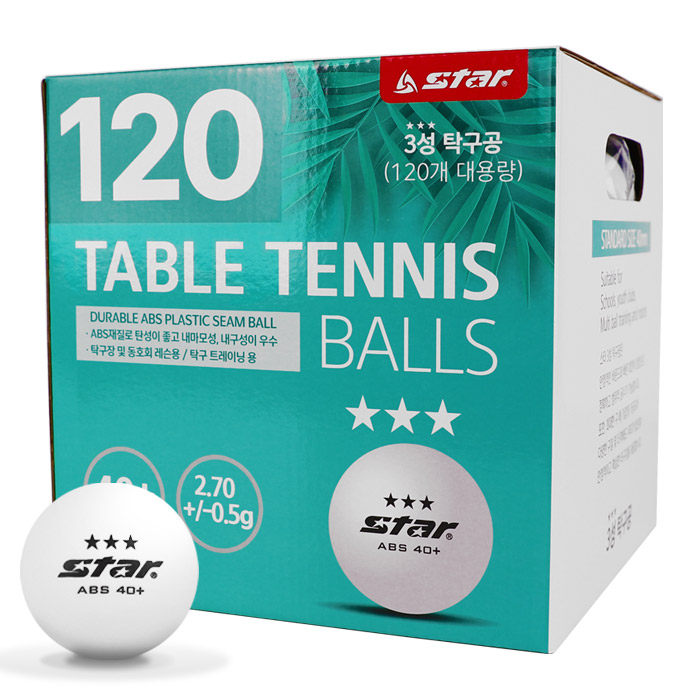 [정품] 스타스포츠 스타 탁구공 3성 (120개입) GB220 / 25년신형, 화이트 20,000원