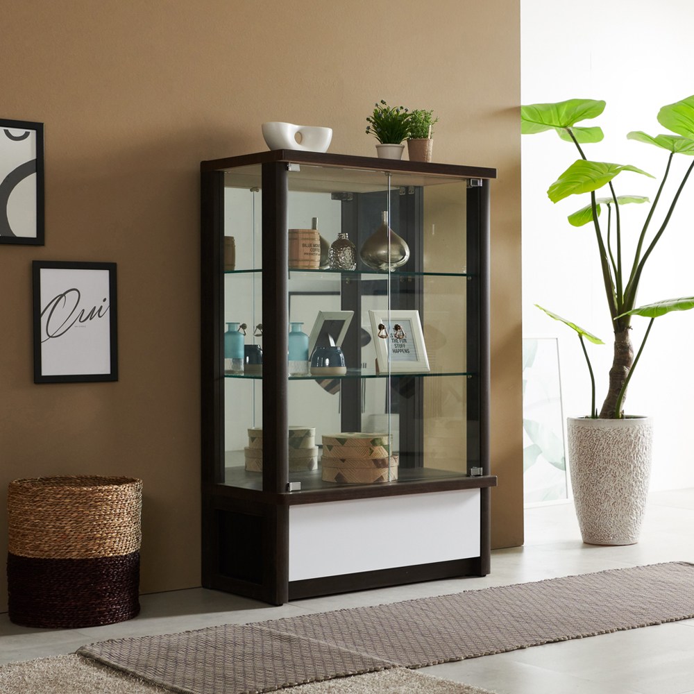 리츠데코 노블 서랍형 양주장 760 3단 유리장식장 소품진열장 서랍/수납장>>진열장/장식장 269,000원