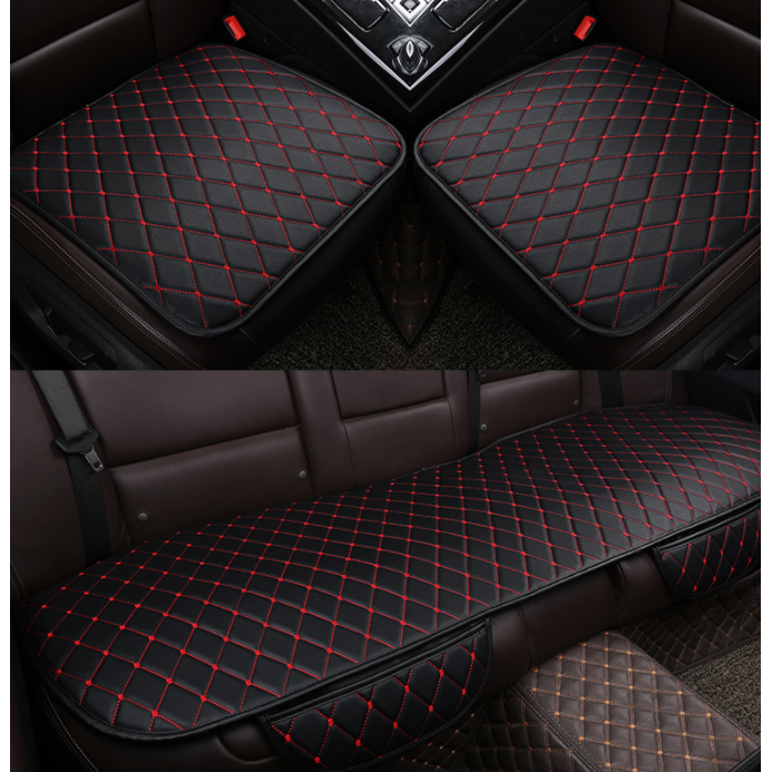 우아한클릭 3D입체 퀼팅 가죽 사계절 자동차 방석 3P 풀세트 25,800원