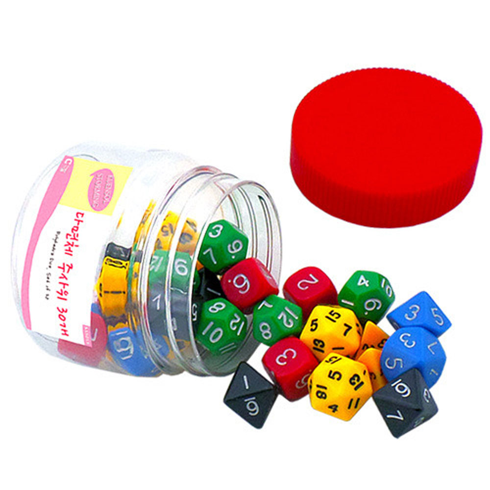 [동화오피스] 큰솔스토밍 다면체 주사위 6종 30개세트 KS5015 / 수학학습교구 21,850원