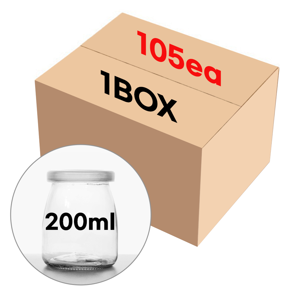 젤캔들 pp뚜껑 푸딩 병 용기 공병 200ml 105개 (1BOX), 105개 80,300원