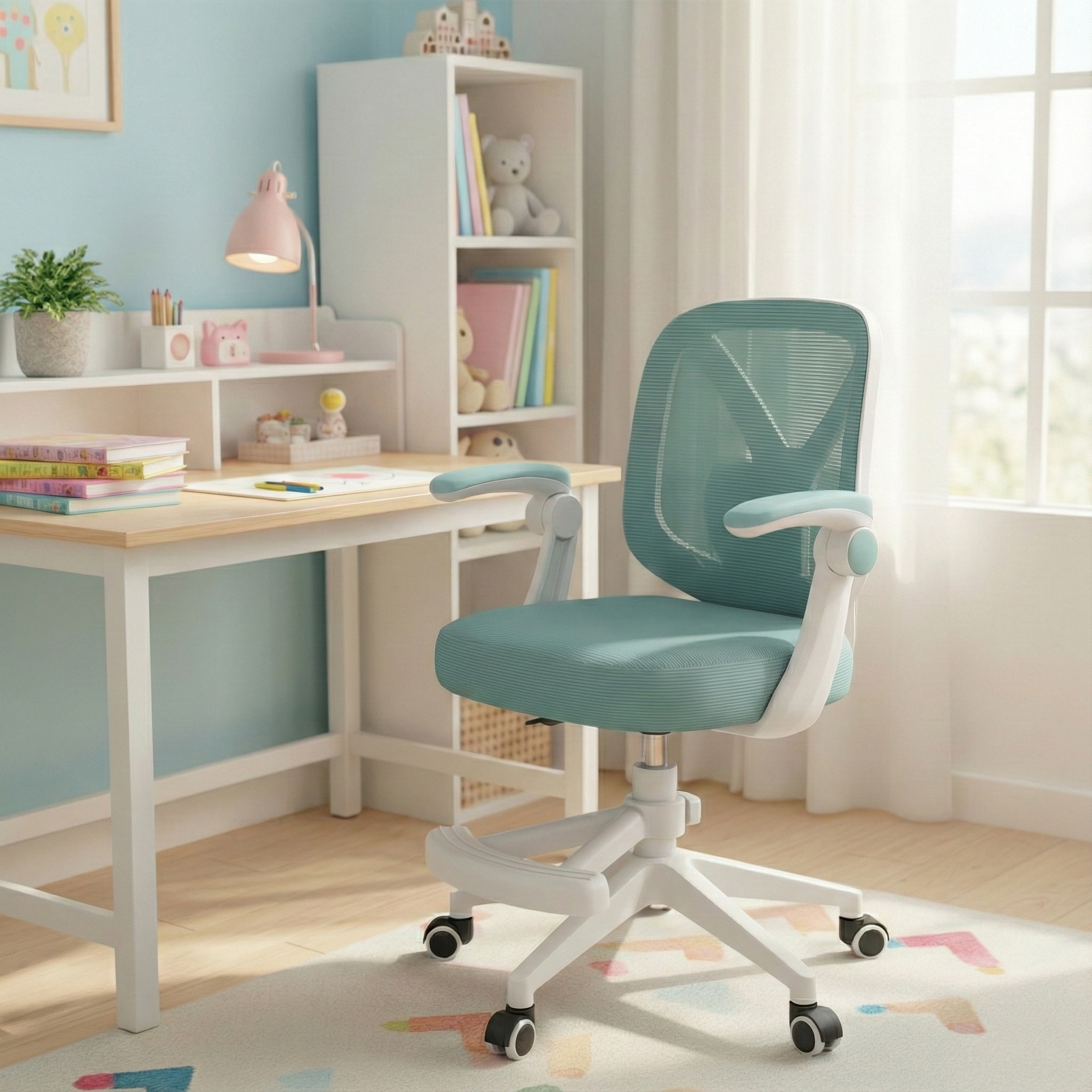 체블스 바른자세 의자 중력잠금 발받침 중학생 메쉬 73,900원