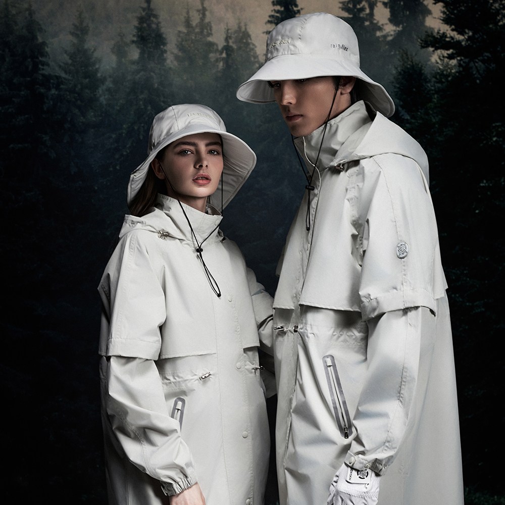 테크스킨 레인플렉스 골프비옷 레인코트 우의 바람막이_크림 340,000원