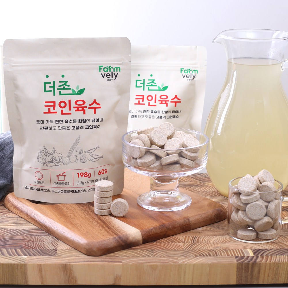 팜블리 나도 요리왕 더존 코인육수 깊은맛 60정, 3개, 198g 17,300원