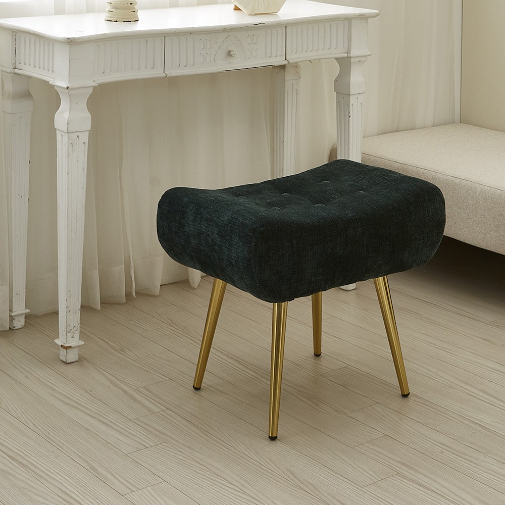 플로바움 로레리아 패브릭 화장대 의자 스툴, 1개, 2.딥그린(888) 72,000원