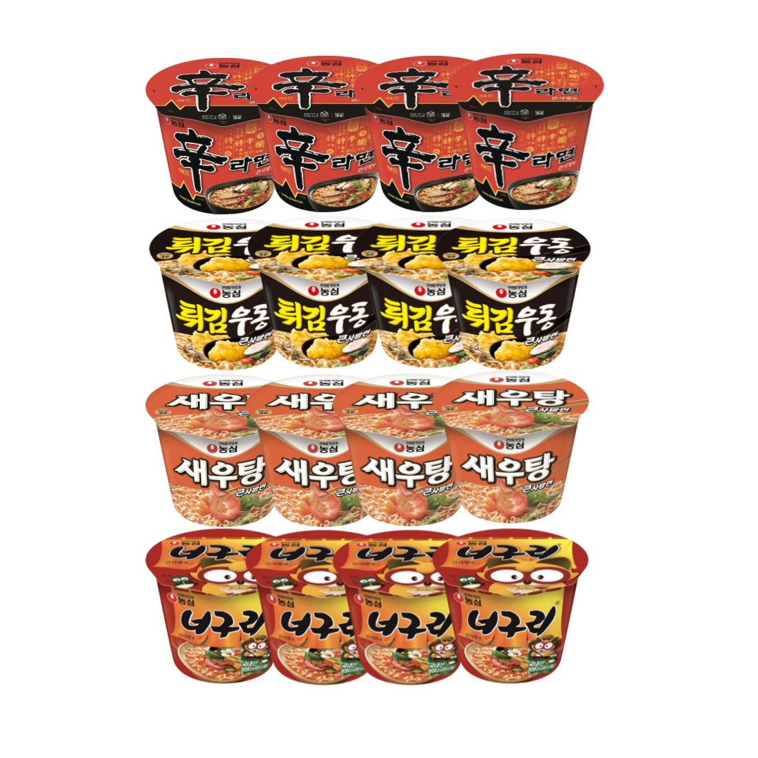 농심 컵라면 4x4세트 큰사발 16개 새우탕 너구리 우동 21,830원