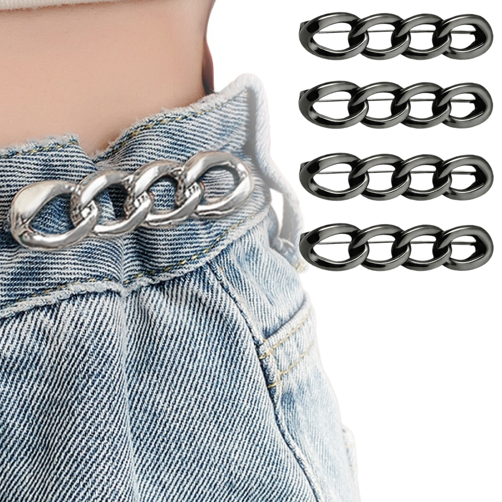 루니바 셀프 조절 클립 바지 허리 줄이기 옷핀, 4개, 블랙, 현재가 7,900원