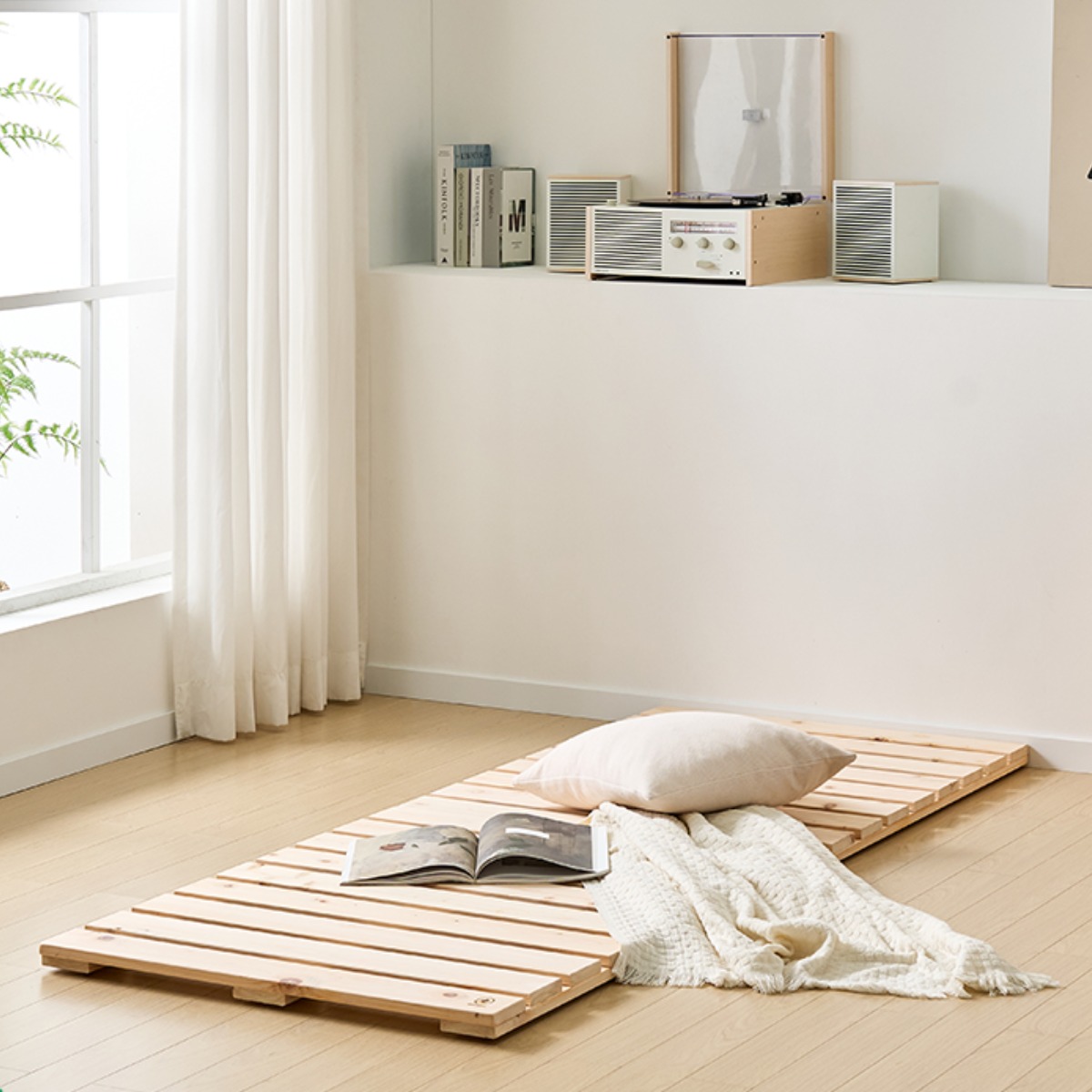 히노끼야 편백나무 원목 침대 깔판 저상형 접이식 히노끼 프레임 125,000원