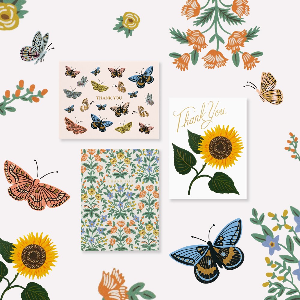 라이플페이퍼 감사카드 3종 세트 Butterfly Flower 29,900원