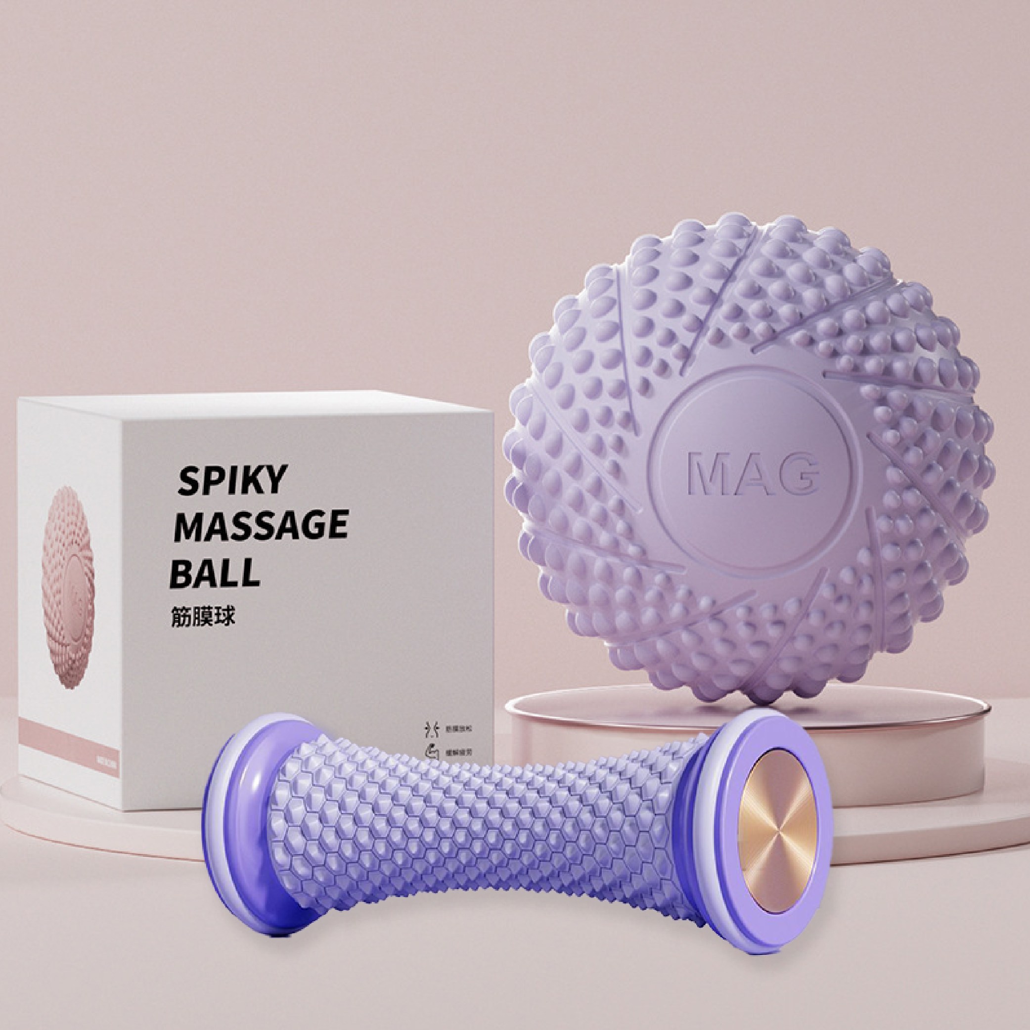 SAMBUEVER 마시지 볼 족저근막염 원형 지압볼 필라테스 요가  기본형 2종 세트, 현재가 15,600원