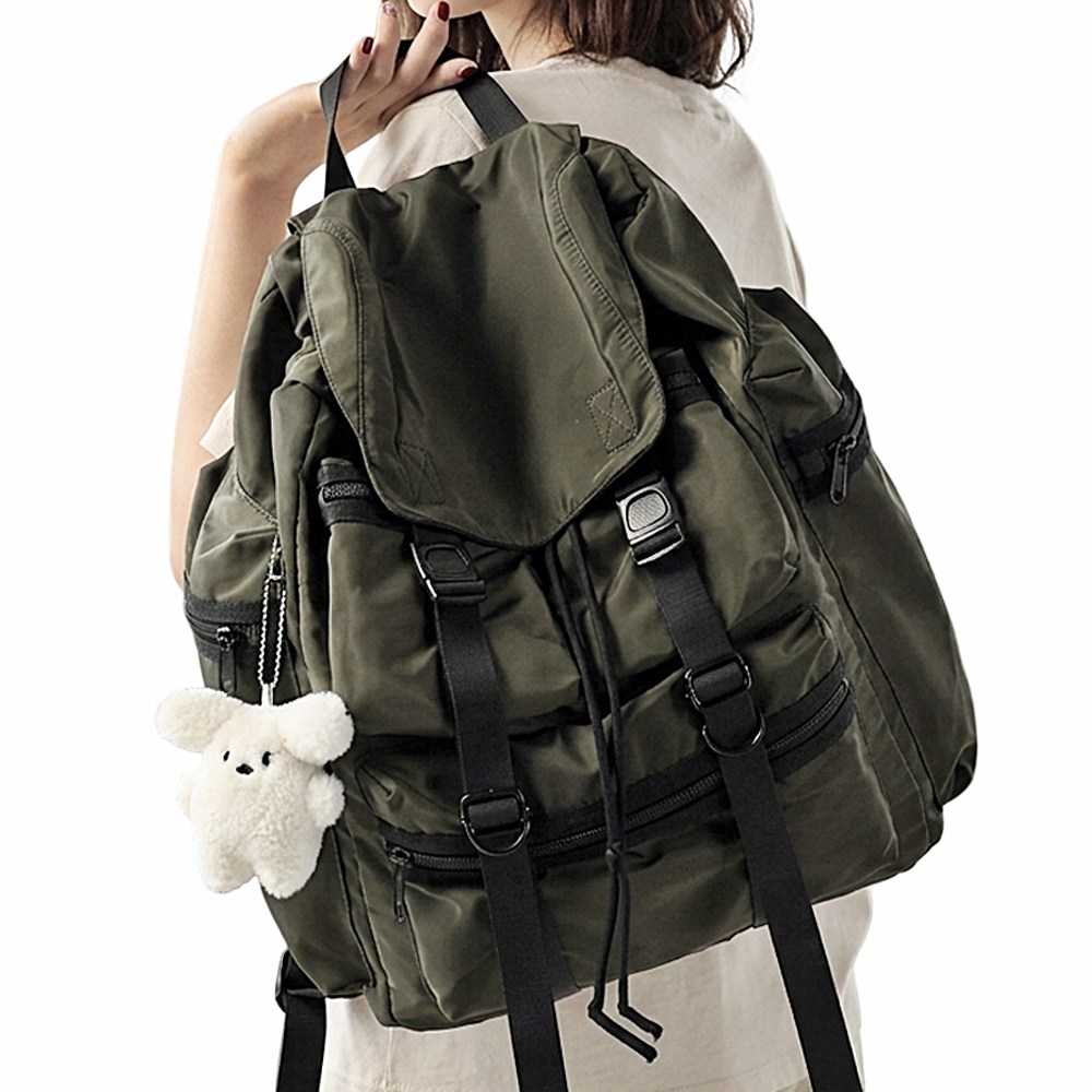 듀엘라 나일론 스트릿 나일론 백팩 여성 여행 직장인 남성 노트북 대학생 가벼운 배낭 19,900원