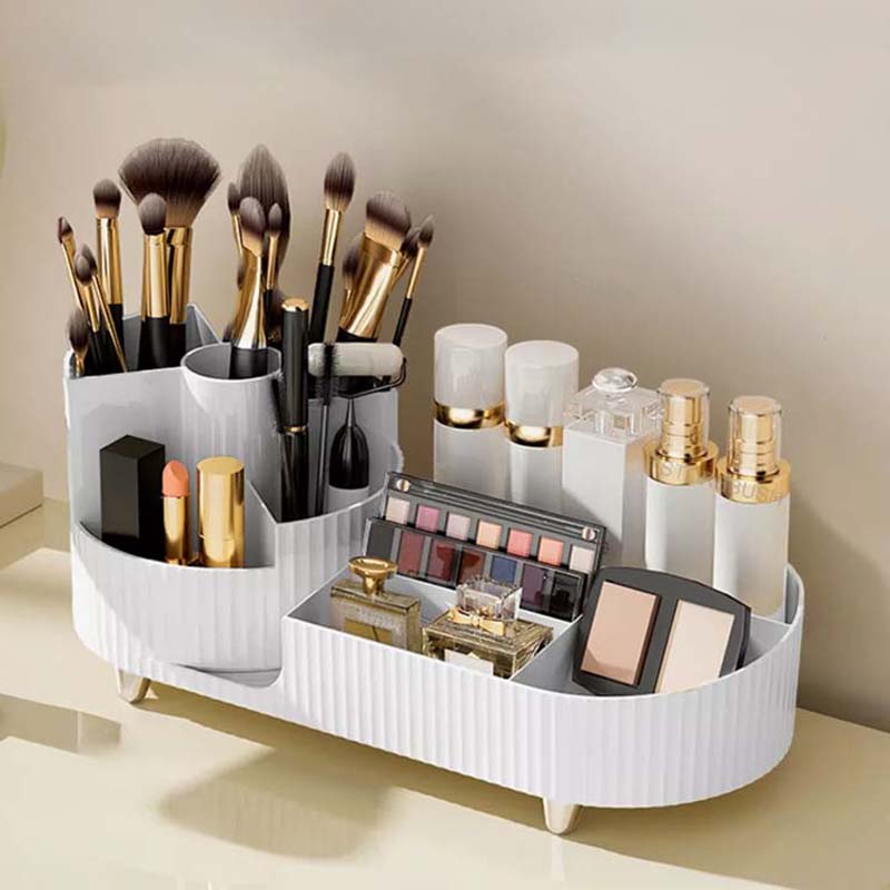 360도 회전 수납함 화장대 욕실 화장품 다기능 정리 수납함, 1개, 하양 19,800원
