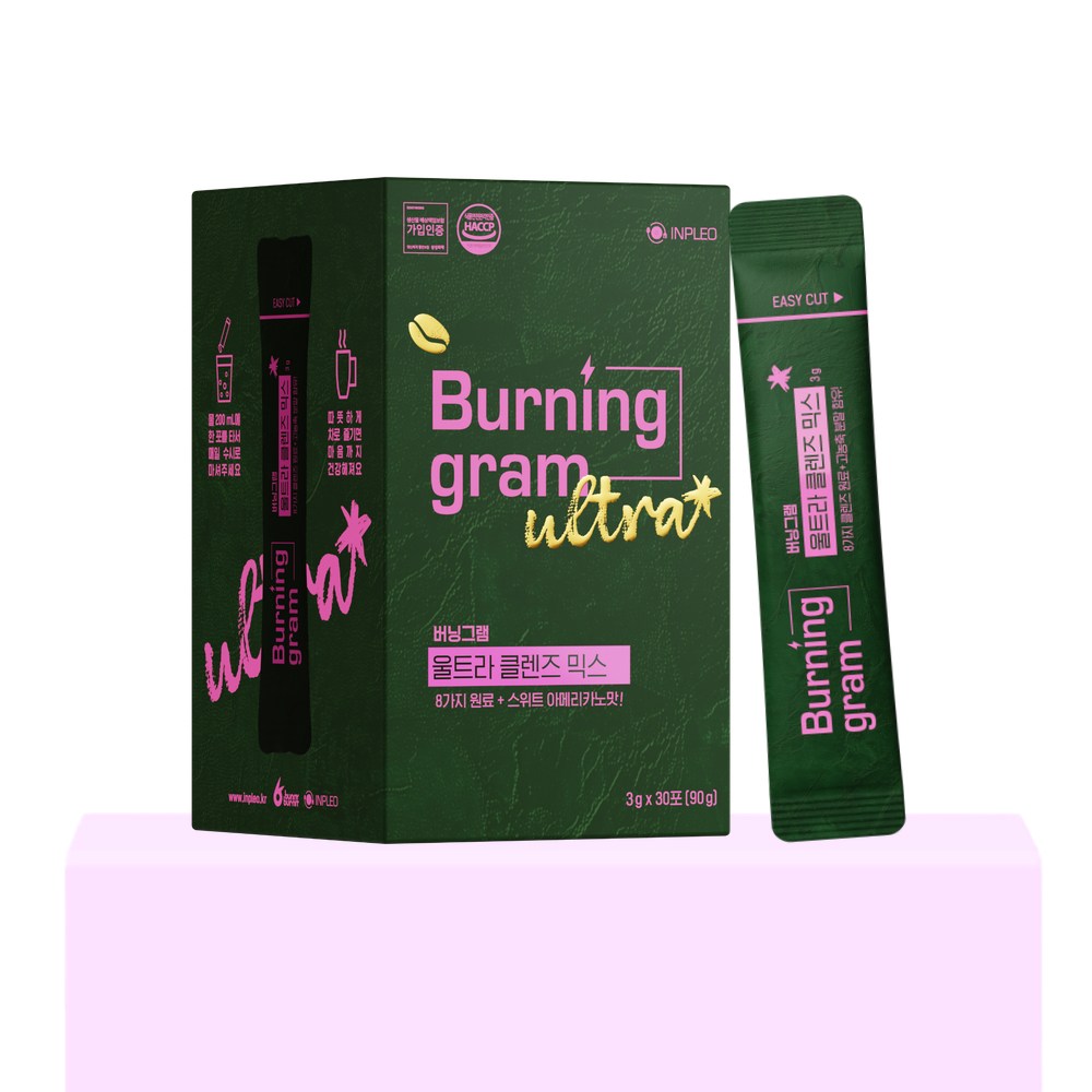 버닝그램 마시는 다이어트 아메리카노 제로 음료 레몬밤 모모오렌지 천연카페인, 30개, 3g 37,900원