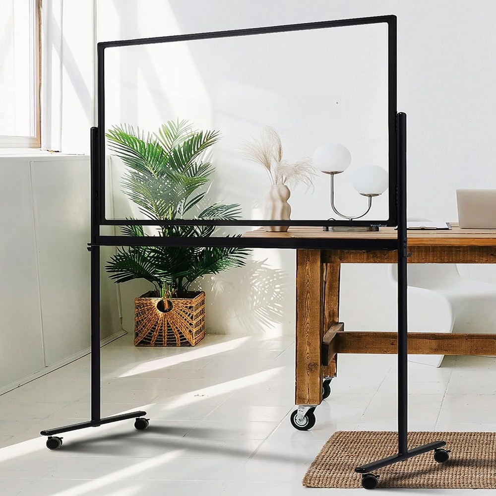 투명 칠판 양면 강화 유리 화이트보트 이동식 스탠드 포함, 단일상품 99,900원