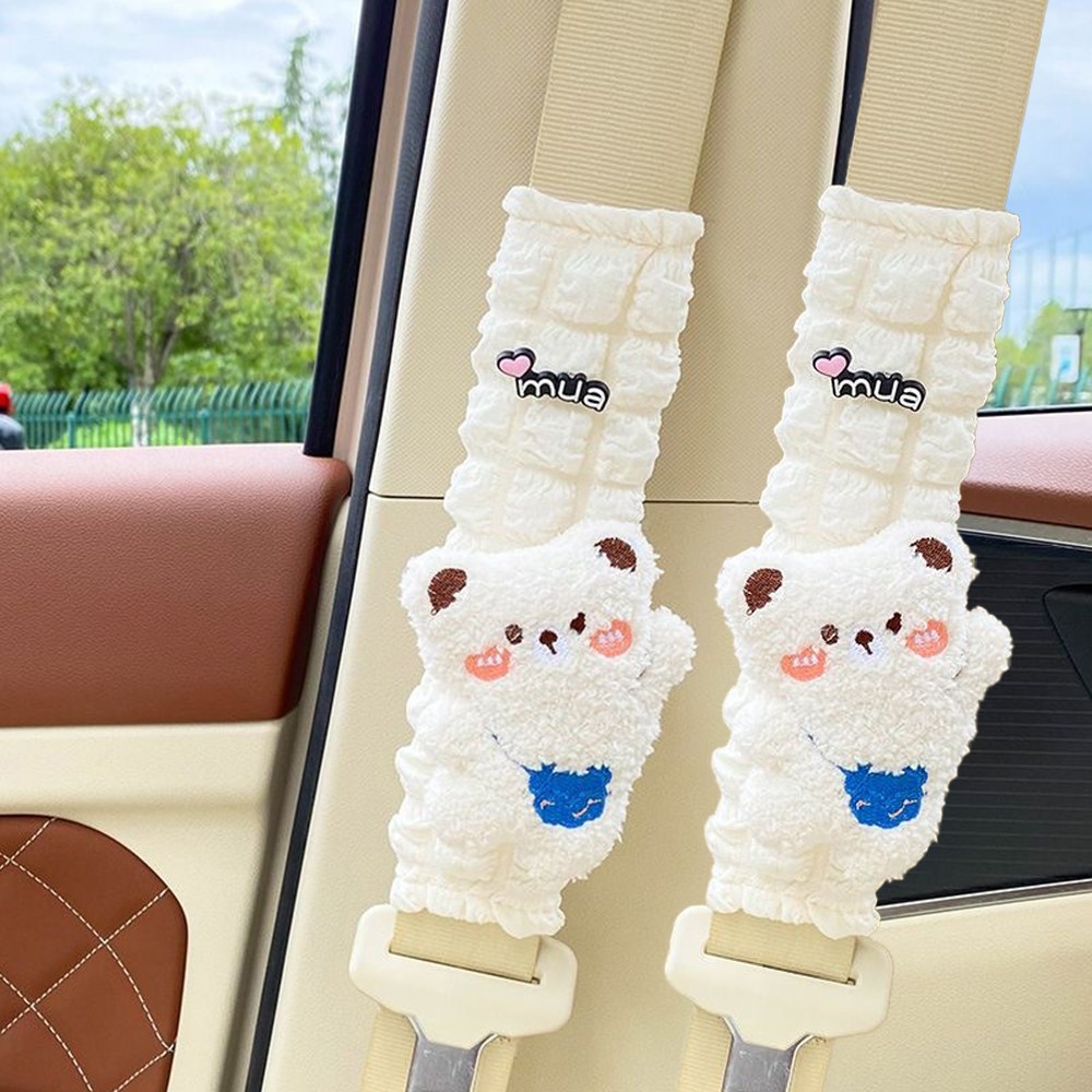 러너즈 턱쓸림 방지 인형 안전벨트 커버, 화이트 베어, 2개 7,900원