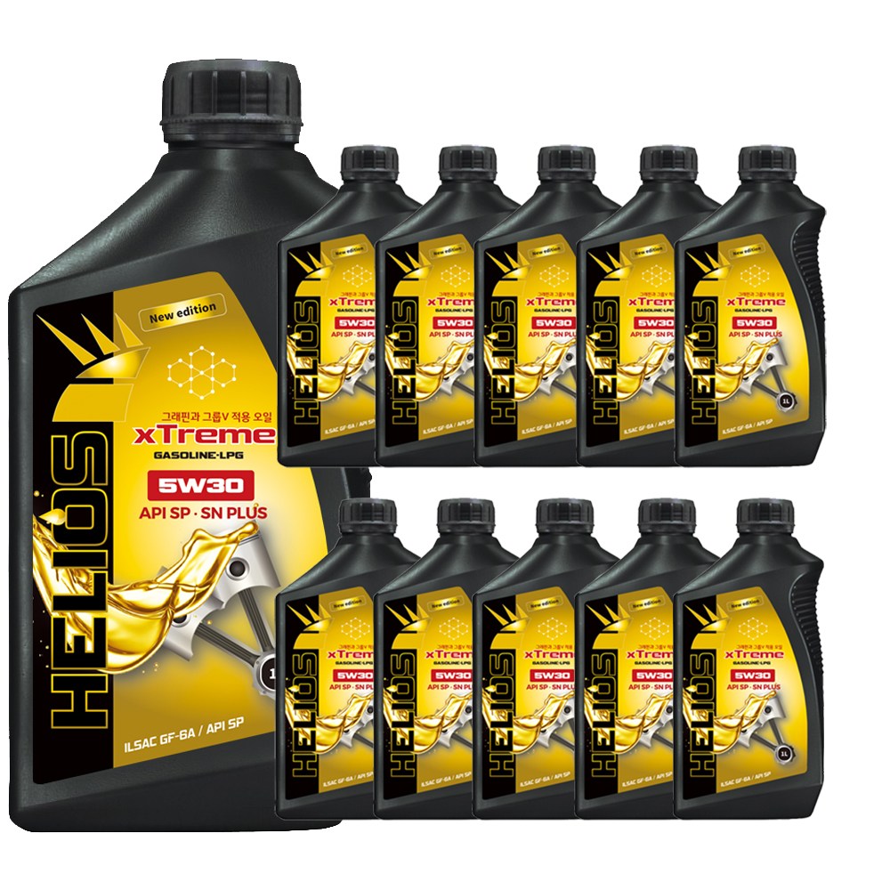 헬리우스 익스트림 5W30 GDI 가솔린 LPG전용 SP, SN+ 올인원 5기유 그래핀 함유 1L X10 1BOX 104,230원