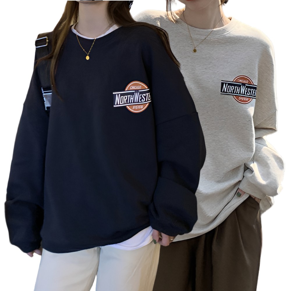 베르슈어 포인트 레터링 루즈핏 맨투맨 2장 세트 19,800원