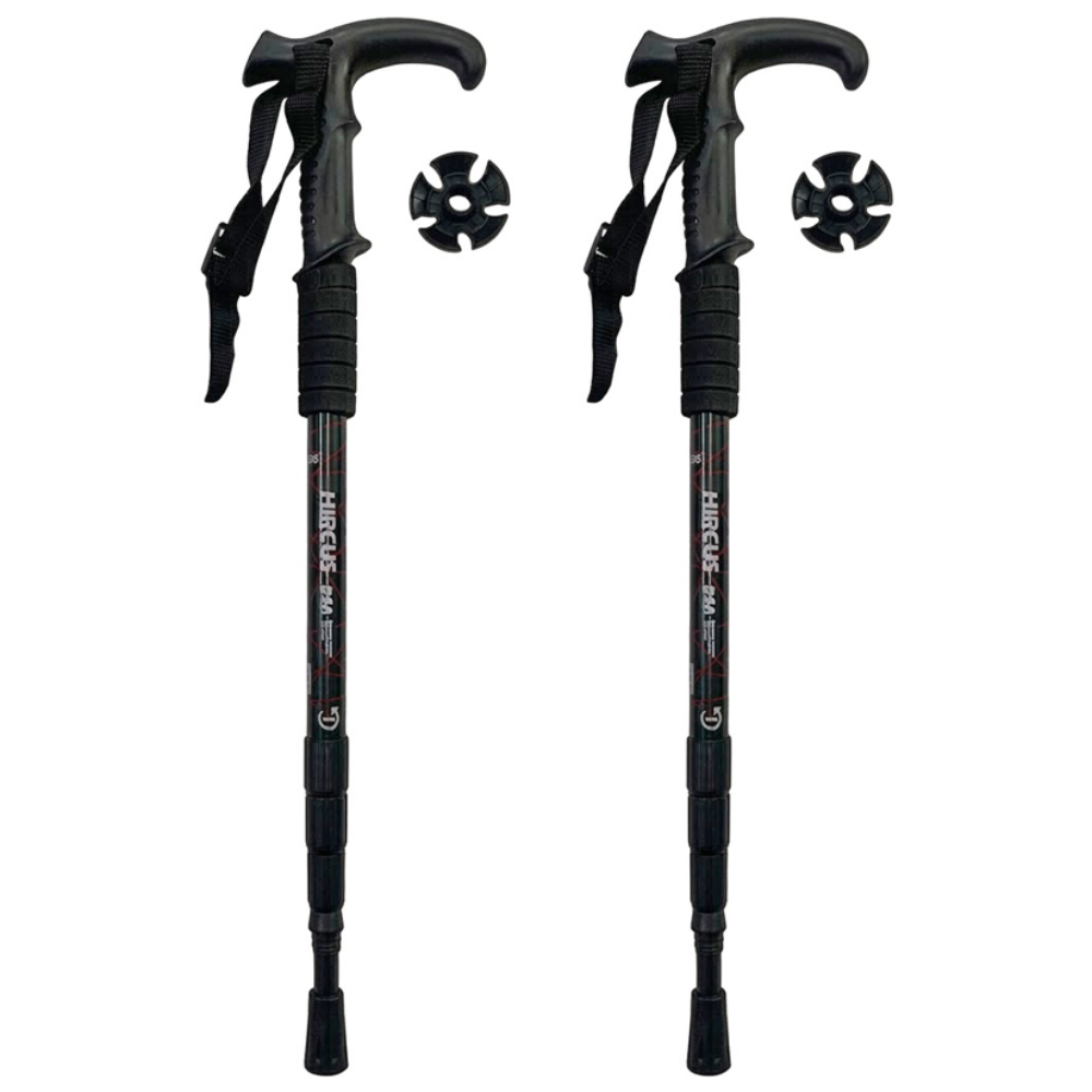 [웨스트썬]히르커스 T자 두랄루민 안티쇼크 4단 등산스틱 2p, 2개, 블랙 14,900원