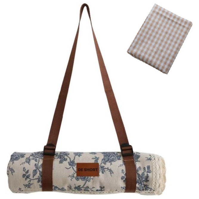 로즈 린넨 피크닉 매트 감성 돗자리 방수 휴대용 캠핑 한강 나들이 방습매트포함, 혼합색상 24,900원