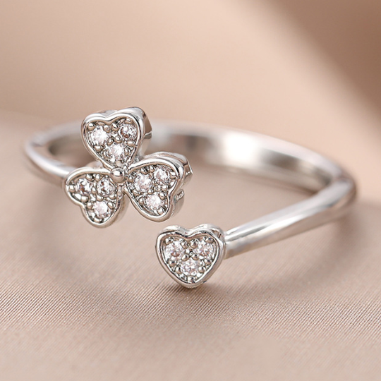 JONNEIC 조네익 네잎클로버 행운 실버 반지 도금 반지 10,900원