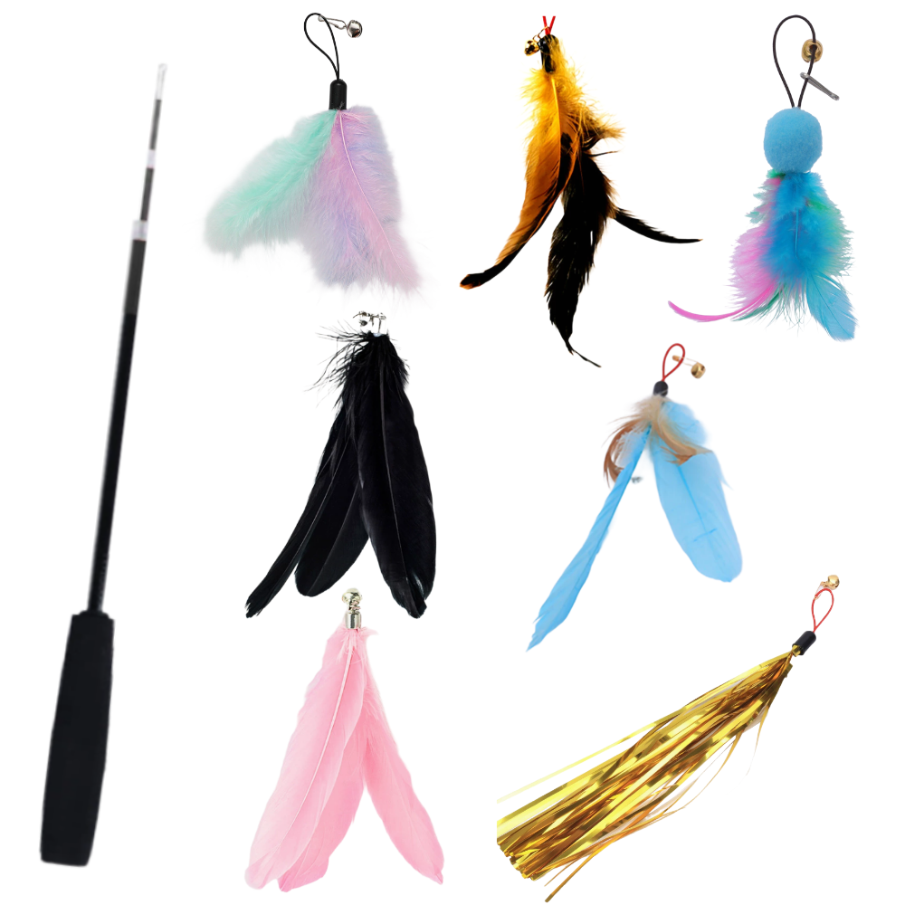 캣몬 고양이가 잘노는 낚시대 1개 리필+ 7종 장난감 사냥놀이 세트 9,790원