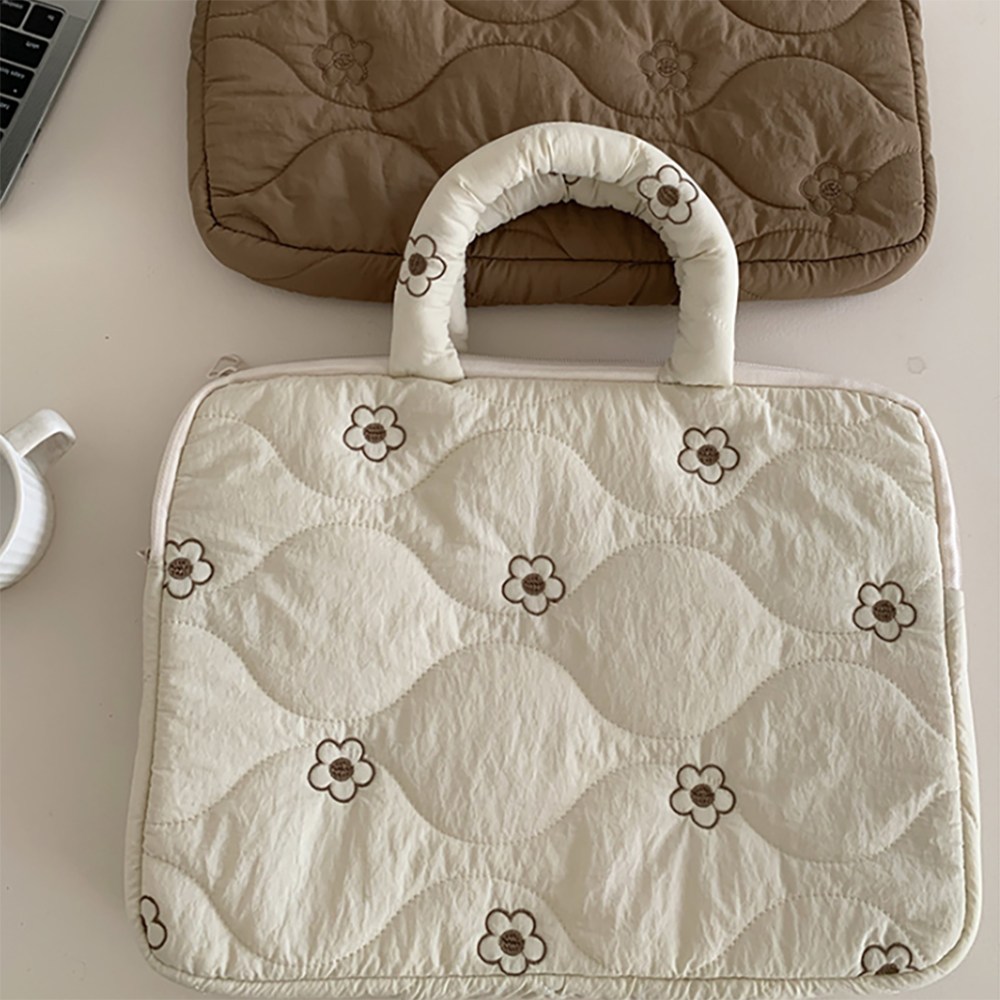 리브온 퀼팅 노트북 토트백 파우치 가방 13 15인치 폭신 패딩 노트북 파우치 가방 9,900원