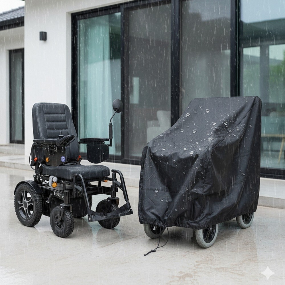 노인 전동휠체어 커버 전동 스쿠터 커버 어르신, 환우 휠체어 방수 커버 우비 보관-리빙노바 15,000원