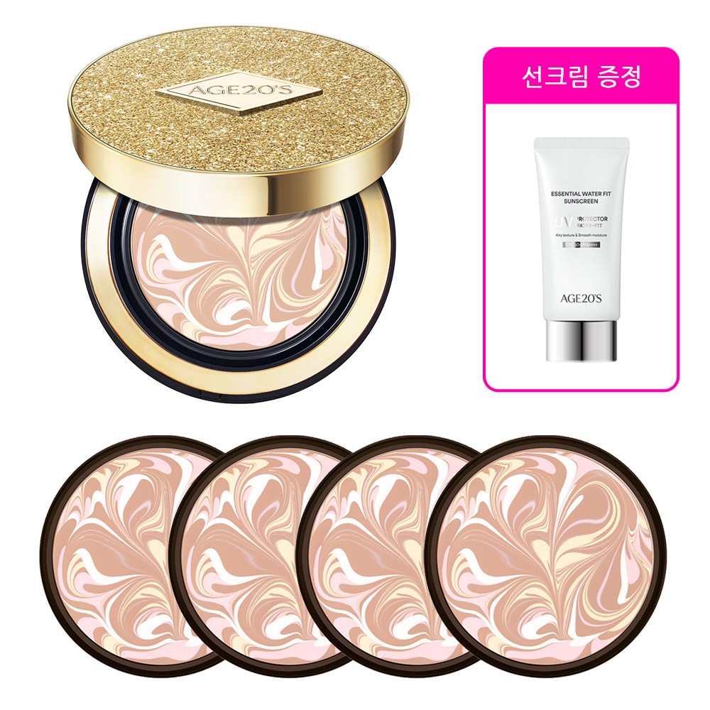 최신상 에이지투웨니스 AGE20s 팩트 앰플 에센스 럭스 골드 본품+리필4개+선크림 79,900원