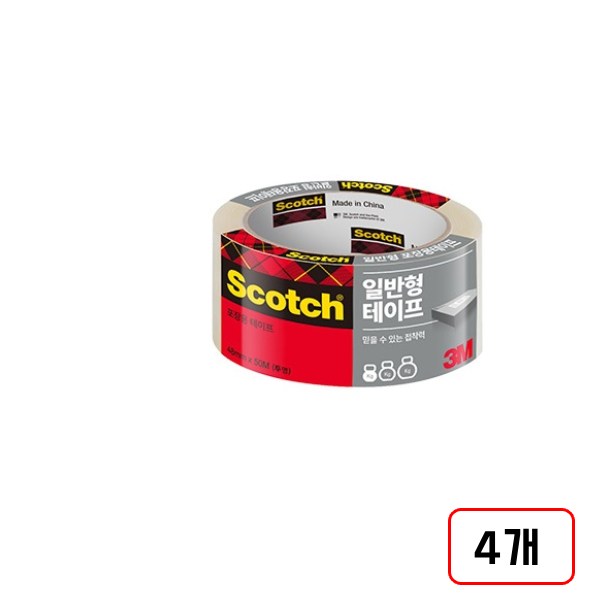 3M)포장용테이프(3650/48mmX50m), 4개, 투명(M322604) 22,000원