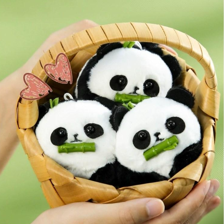 꼬리 흔드는 판다  방울 인형 가방고리 키링 13,900원