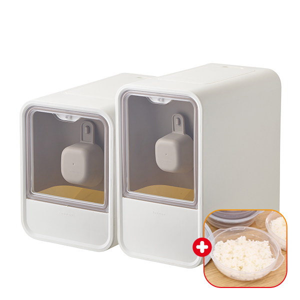 락앤락 큐브 쌀통 7kg + 11kg + 가쯔용기 세트 59,800원