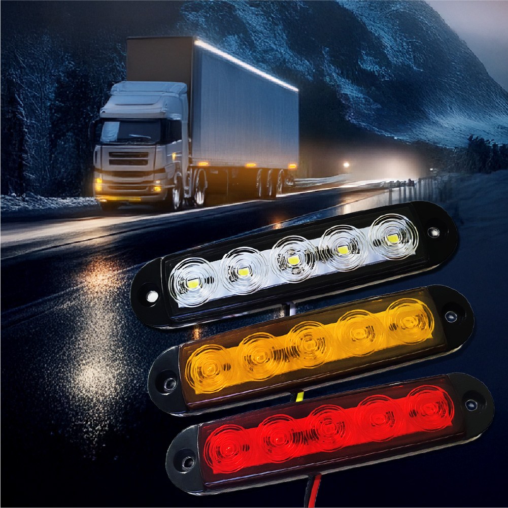 삼항LED 트럭 화물차 옆면등 LED 차폭등 사이드램프 미등 12V 24V 5LED 사이드라이트 2개 한세트, 2개, 5LED 엘로우 7,200원