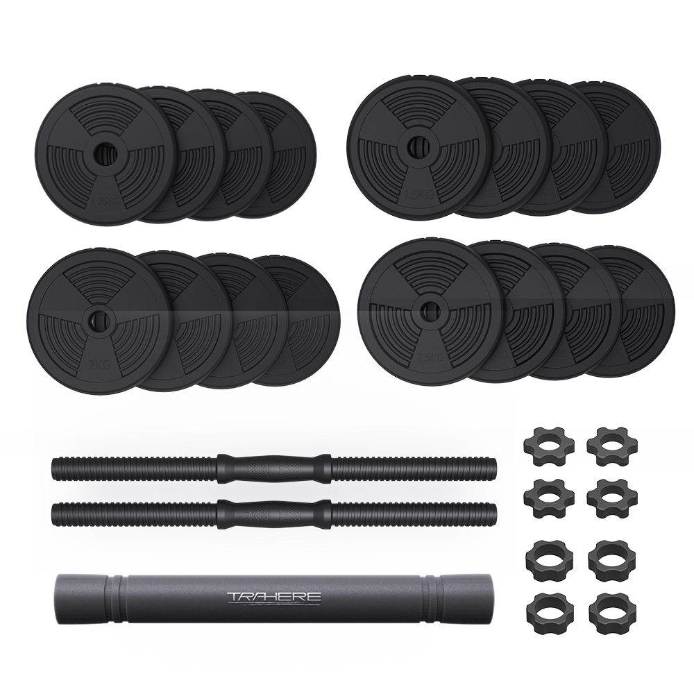 트라히어 무게조절 덤벨 + 바벨 세트 30kg TY30, 30kg, 1세트, 현재가 54,900원