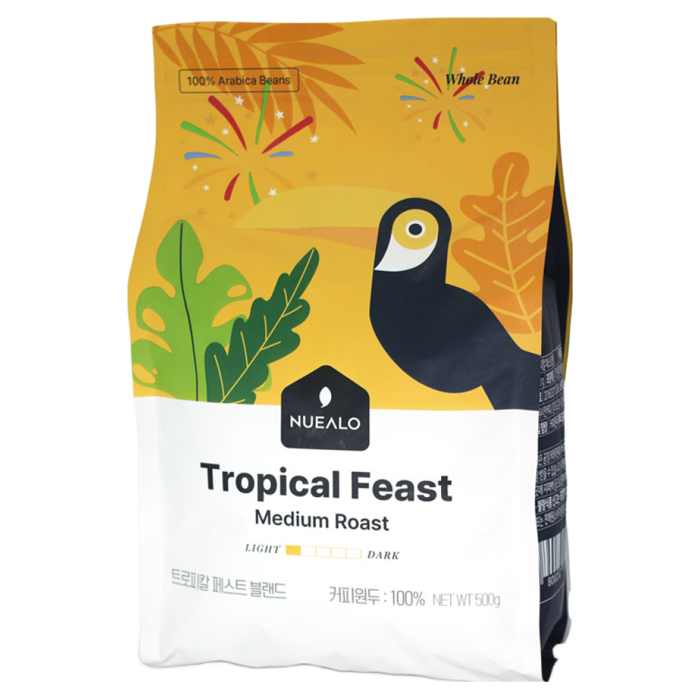 누알로 트로피칼 페스트 블랜드 에티오피아 게이샤 아리차 G1 원두커피 홀빈(분쇄안함), 1개, 500g, 홀빈(분쇄안함) 21,900원