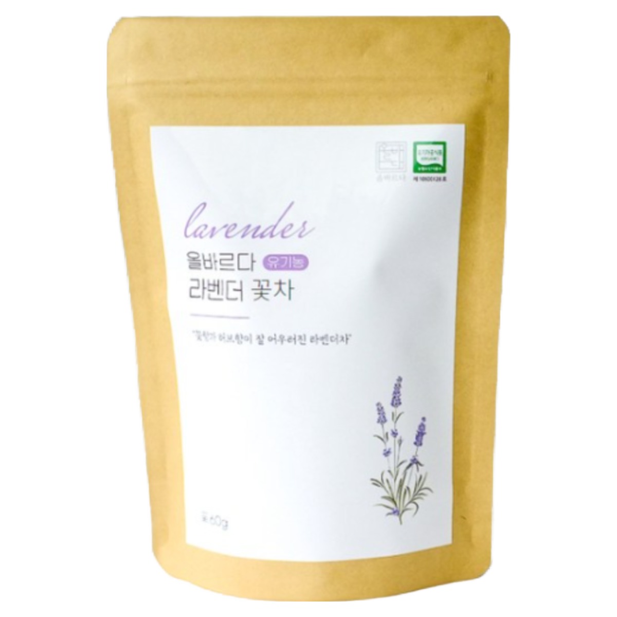 올바르다 유기농 라벤더 꽃차 티 원물, 60g, 1개, 1개입 16,800원