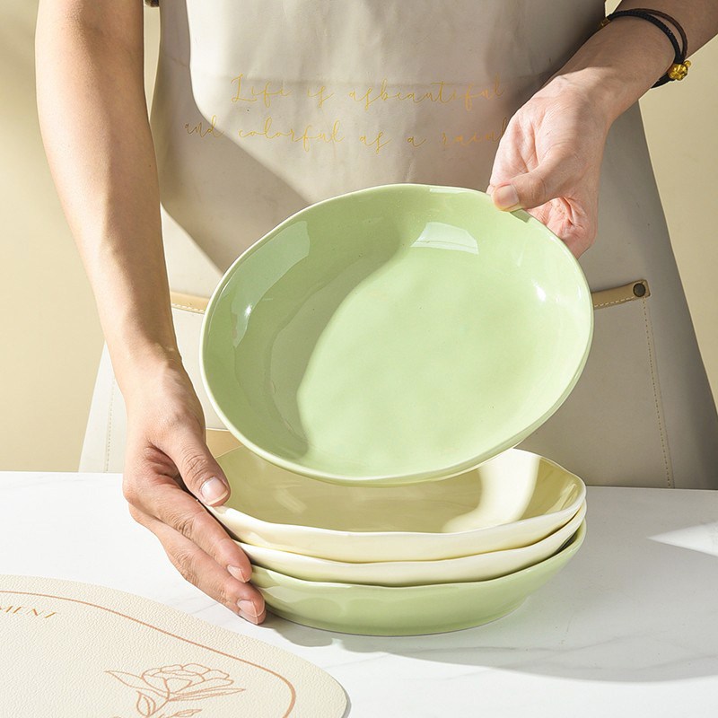 니치유 크림풍 도자기 원반 샐러드 접시 파스타 접시 16,800원