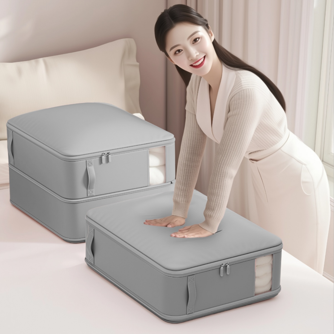 한평한뼘 이분의일 이불 압축 파우치 고급형 특대형, 2개, 차콜 69,900원