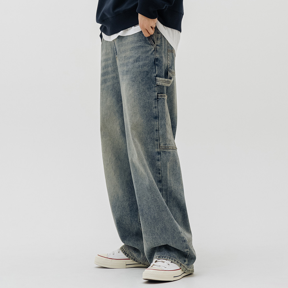 [쿠마르] 남성 카펜더 벌룬 와이드 청바지 데님 팬츠 35,300원