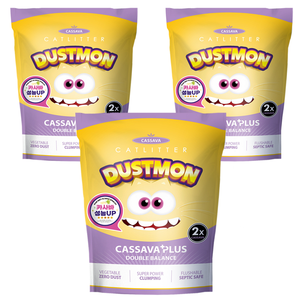 더스트몬 카사바 플러스 더블 밸런스 고양이 모래, 5L, 3개, 무향 59,800원
