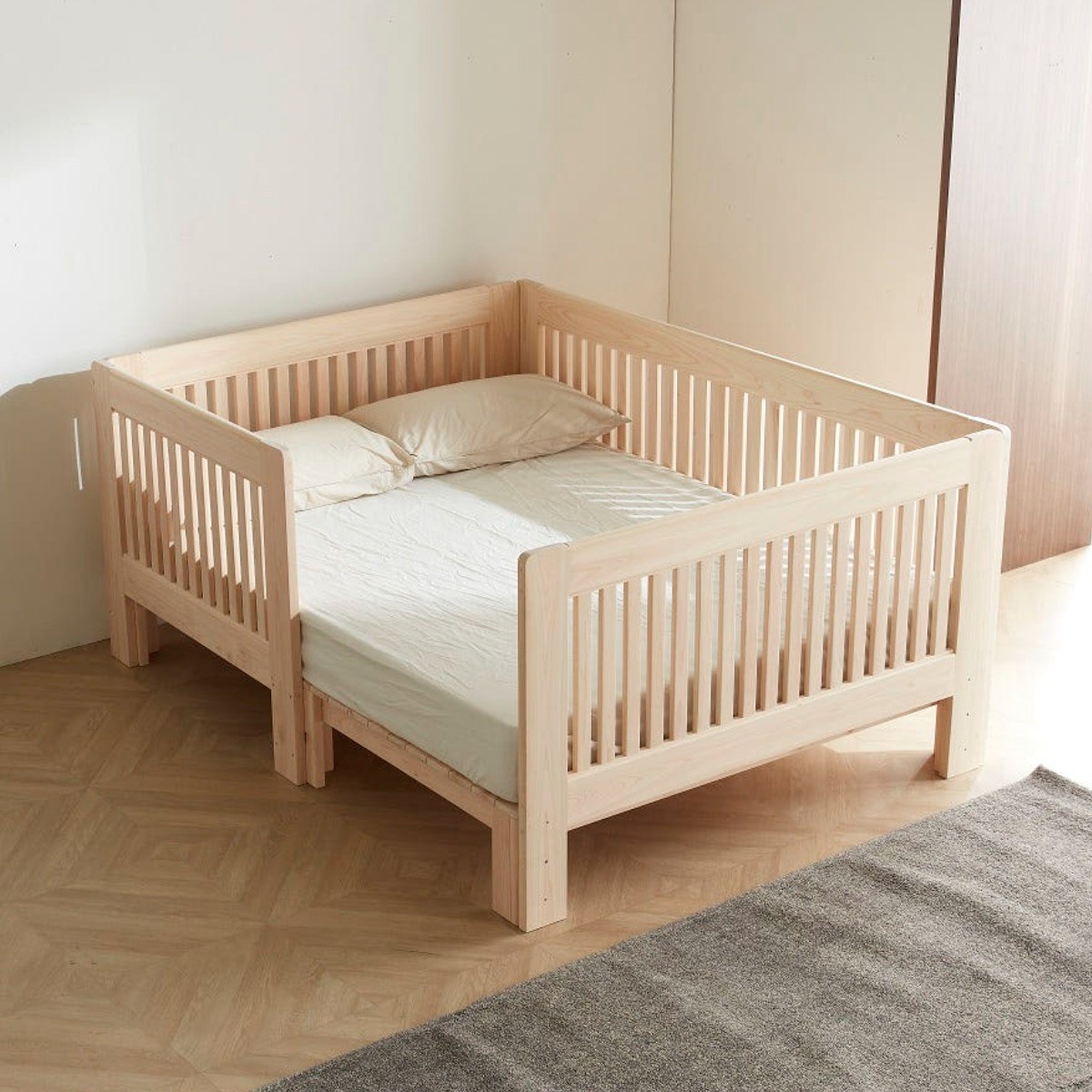 바르숲 유절 (가드4) 가드 패밀리침대 편백나무 통원목 안전가드 침대 프레임, 베이지 1,426,000원