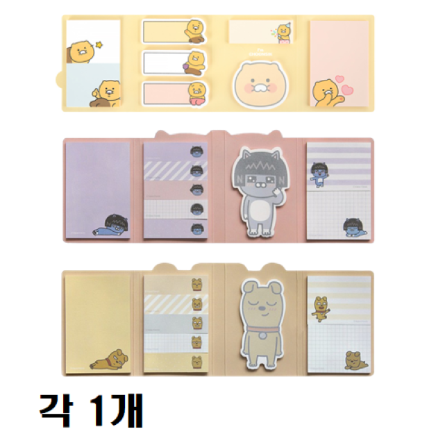 카카오프렌즈 4단 점착메모지 춘식이/네오/프로도 각1개 21,350원