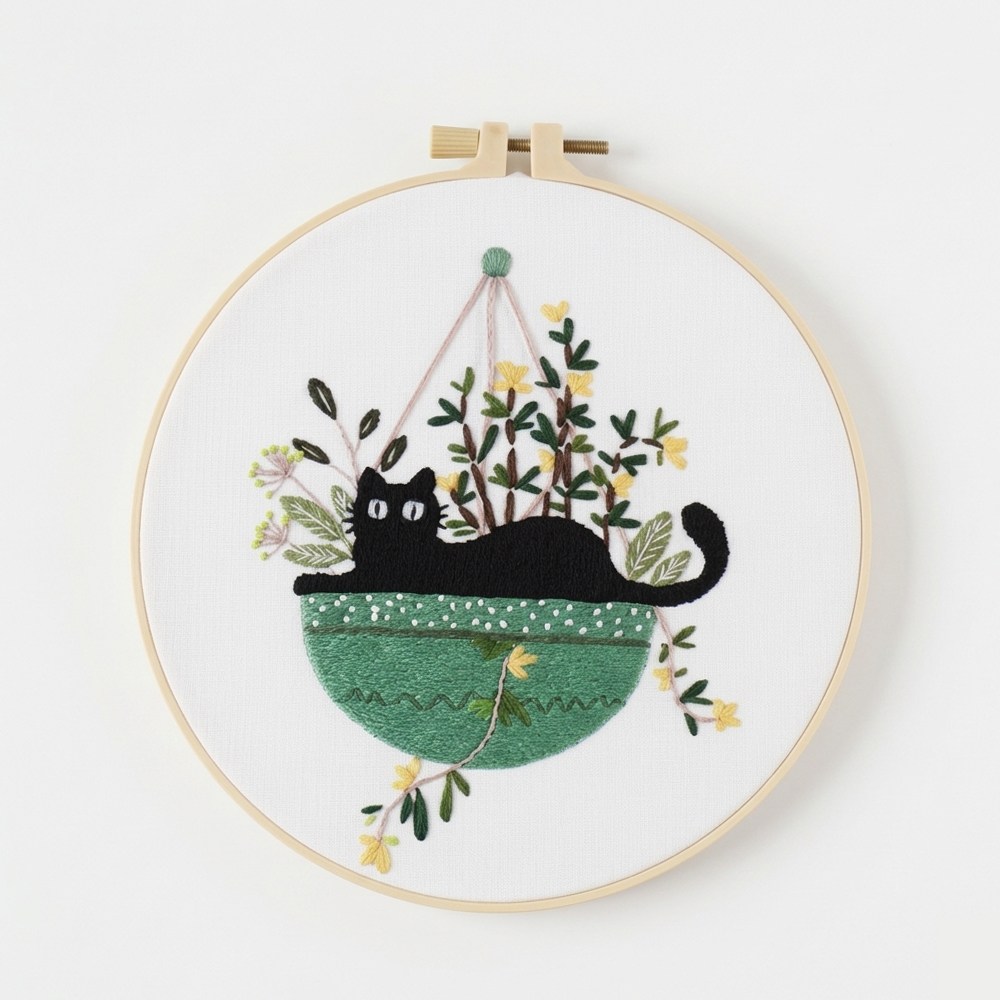 프랑스자수 패키지 DIY 고양이도안 취미 키트, 옵션01, 1개 12,900원