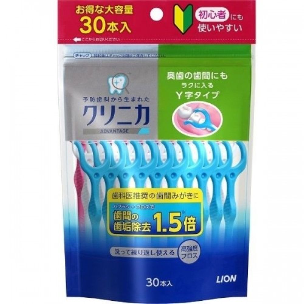 라이온손잡이치실 Y자형 1봉(30입) 클릭니카, 1세트, 2개입, 1.5cm 21,900원