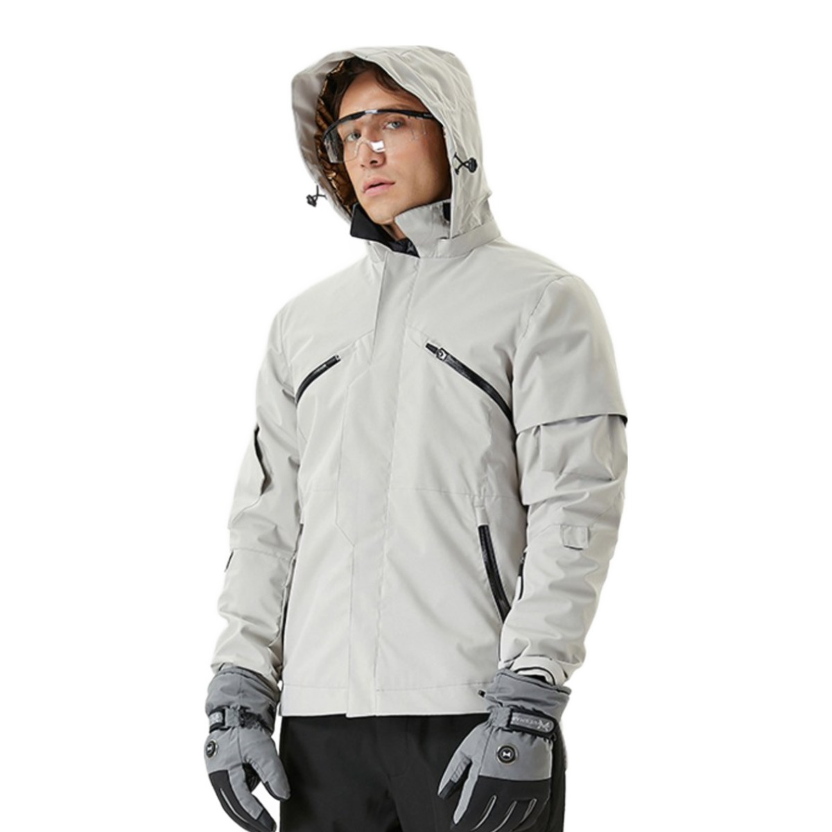 WESMART 그래핀 발열 자켓 남성 고어텍스 스타일 겨울 등산 자켓 방풍 방수 스키복 상의 낚시복 겸용 디자이너 콜라보 테크웨어 패션 방한 기능성 아웃도어 아우터-H8 146,000원