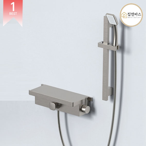 전국설치 JCL 제이씨엘 J1-3000 디럭스 선반형 샤워수전 2WAY 유광화이트크롬 / 무광 샤틴니켈, 샤틴니켈(선반)+슬라이드바세트 190,000원