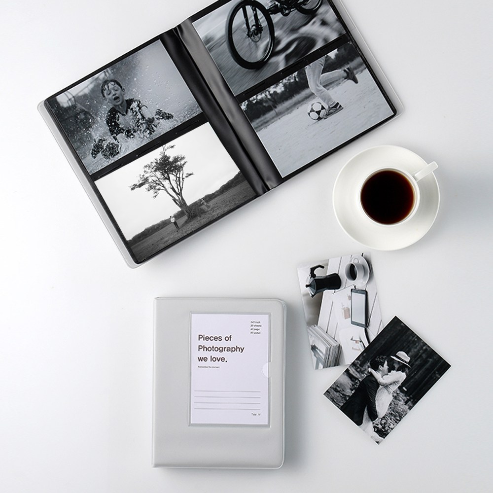 문구백서 비비드 3x5 포켓식 포토앨범, 80매 5_colors, 3x5 (그레이) -백지 11,500원