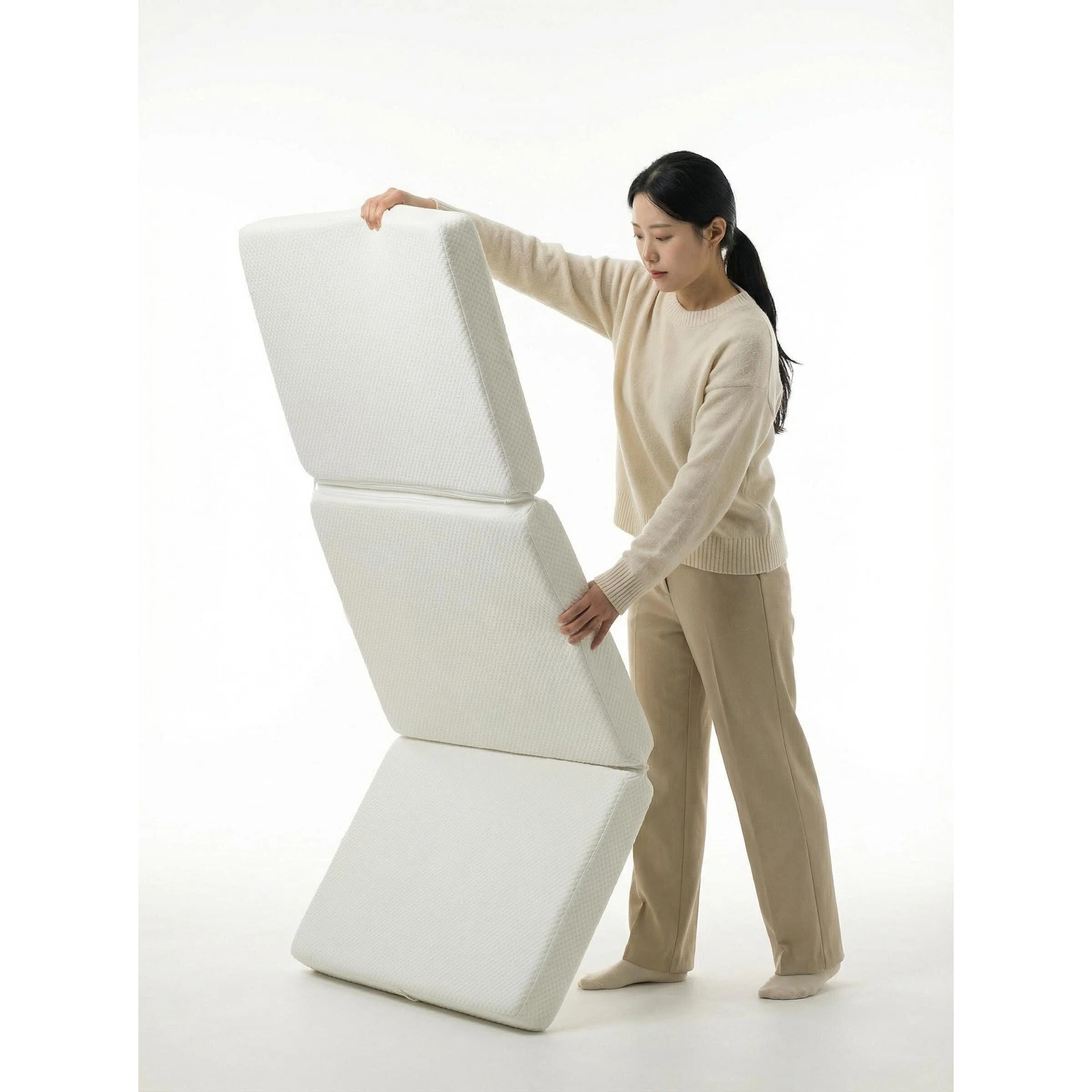 3단 매트리스 소프트 엣지 하드 휴대용 접이식 메모리폼 매트리스 96,000원