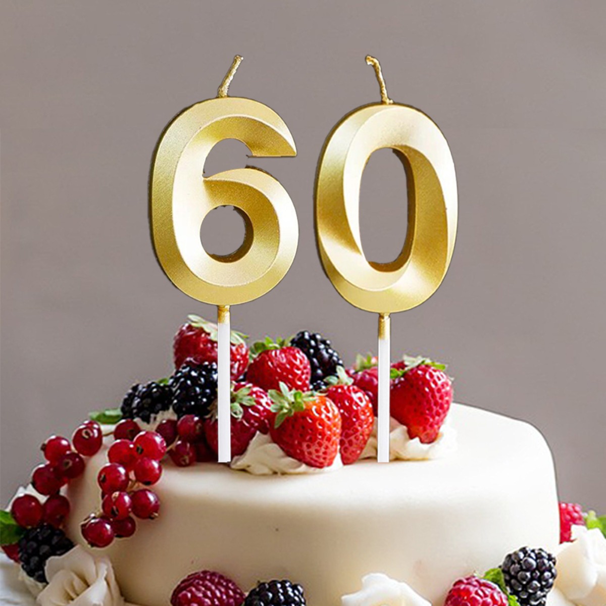 빅사이즈 생일초 케이크픽 특이한 메탈릭 골드 숫자초, 60, 1개, 30g 9,900원