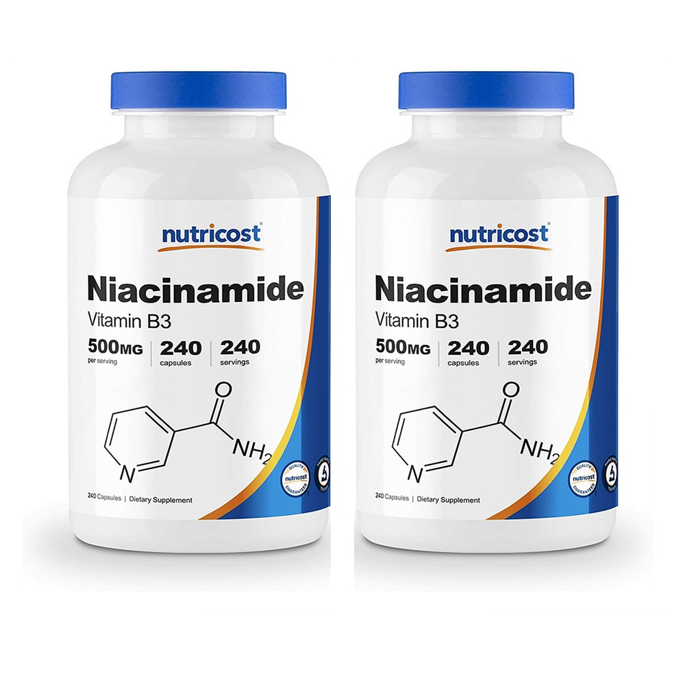Nutricost Niacinamide (Vitamin B3) 뉴트리코스트 나이아신아마이드 비타민B3 500mg 240캡슐 2팩, 240정, 2개 36,950원