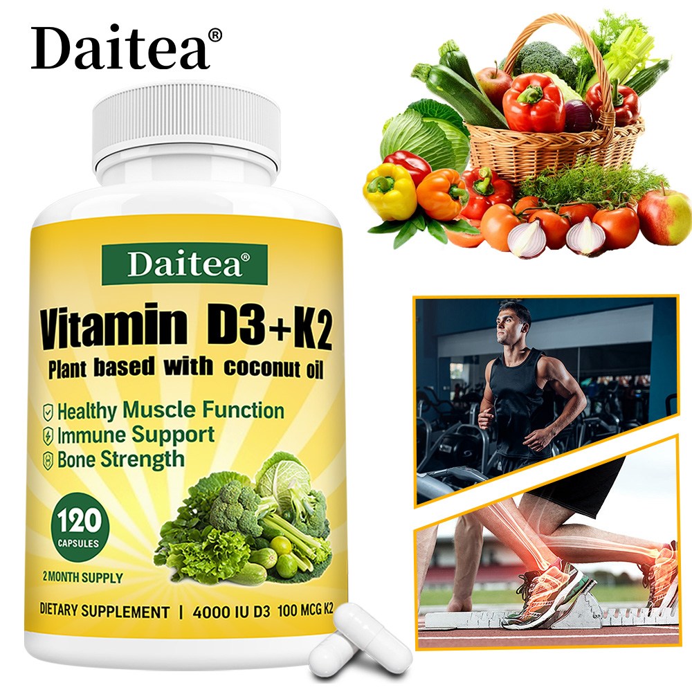 비타민D3 K2 4000IU (100mg), 코코넛 오일, 식물성 비타민D 함유로 흡수, 소화, 건강 증진 54,340원